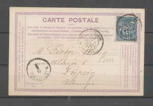 CP précurseur PRIVEE, LA TOPOLOGIE-TUCKER, 15c. Pour l'Allemagne, SUP X3937