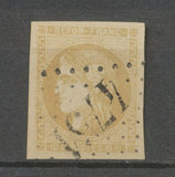 Timbre BORDEAUX 10c. Bistre VERDATRE obl. GC 4751, Superbe X3968