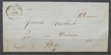 1854 TAXE OUBLIEE sur lettre pour Metz, 3 càd au dos. Versailles A X3976