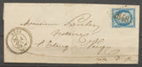 1875 Lettre Bèze GC 4648 sur n°60, CAD Type 24, Superbe. COTE D'OR X4006