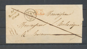 1848 Lettre Cursive 24/Sancey-Le-/grand + PP + C.15, DOUBS, Superbe X4019