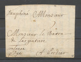 1696 DE VALENCE, lettre de Genève pour le baron de l'Argentière X4023