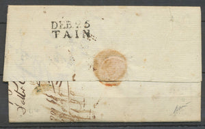 1819 Lettre marque linéaire DEB 25/TAIN 21*10, DROME Superbe X4025