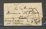 1819 Lettre marque linéaire DEB 25/TAIN 21*10, DROME Superbe X4025