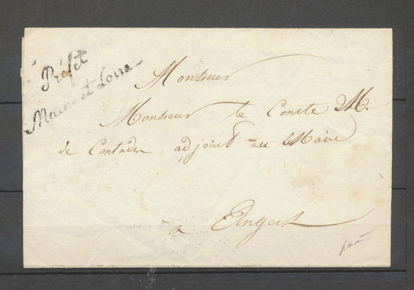 1826 Lettre Cursive Préfet/Maine et loire, SUP X4074