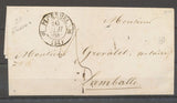 1844 Lettre Cursive 54/Mauron 19mm + C.12 Ploërmel, MORBIHAN X4152