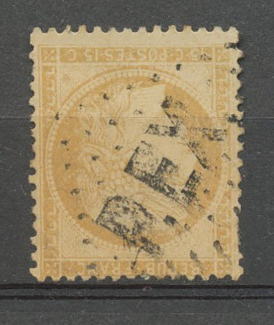 Timbre N° 59 obl. P. EX, rareté, TB, signé Baudot X4509