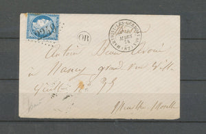 1874 env. GC2249 Martigny-les-Gerbonveaux CAD T17 (le + rare) VOSGES(82) X4559