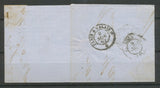 1862 Lettre N°14 obl PC3906 + CAD Type 22 Wissembach VOSGES(82) X4566