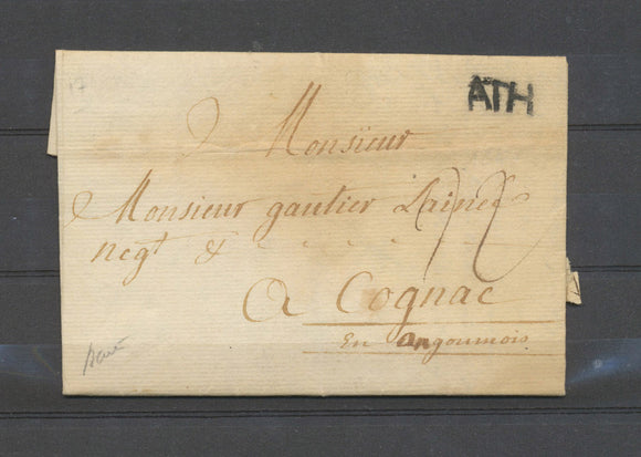 1769 Lettre Marque ATH Belgique superbe signée Baudot X4586