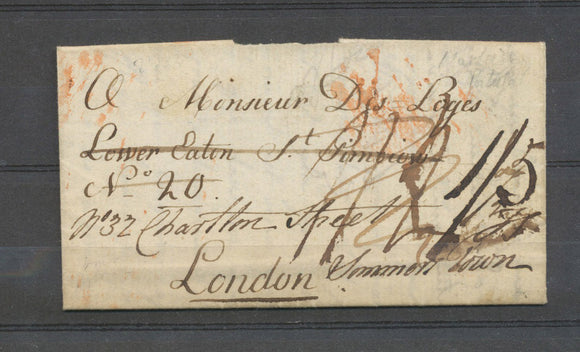 1808 Lettre Marque Ship Lre/PLYMOUTH DOC, de Madeira à Londres X4587