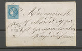 1870 Env. 20c Bordeaux Obl conv.-station Le Cendre CL.NIM PUY DE DOME(62) X4642