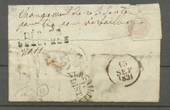 1831 lettre DEB 72/NEAUPHLE  Indice 27 Rareté SEINE ET OISE(72) X4650