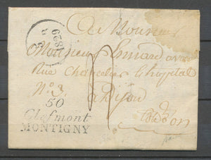 1829 Lettre Marque 50/Clefmont/MONTIGNY Superbe HAUTE MARNE (50) X4690