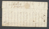 1822 Lettre déboursé DEB 54/JOSSELIN, 34x9mm Rare indice 21. MORBIHAN (54) X4691