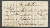 1822 Lettre déboursé DEB 54/JOSSELIN, 34x9mm Rare indice 21. MORBIHAN (54) X4691