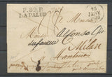 1830 Lettre P89P/LA PALUD, 33x11, pour Milan, type rare, Superbe X4732