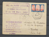 1930 Env. obl hexagonal PARIS IX A/BAU DU PETIT JOURNAL, 2 griffes, SUP X4832