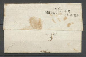 1852 Lettre Marque DEB 43/MEUN-S-LOIRE, 49x8, Superbe X4868