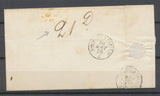 1856 Env. affranchie en numéraire, Libourne C 15 + PP rouge, pour Santiago X4905