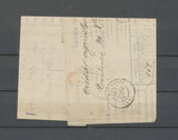 Lettre Cette à Bordeaux(D) + C B1°s/40c Siège, cachet de nuit, indice 22 X4934