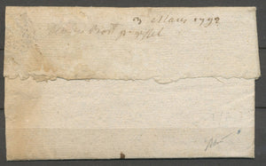 1792 Lettre CORREZE deb de Bort p. Ussel un peu défraîchie sur 1 bord TB X5053