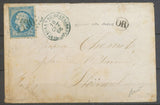 1866 Env. Montauban-de-Bretagne, GC 2430 bleus + C 15 BLEU Superbe X5063