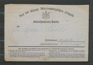 Août 1870 Carte de Feldpost de Thuilley-aux-Groseilles pour Allemagne Rare X5074