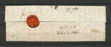 1818 Lettre déboursé DEB 59/BELESME 28x10 superbe sceau de cire(cavalier) X5075