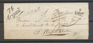 1830 Lettre Cursive 74/Argueil + 74/Gournay association rare Superbe X5084