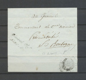 An 12 Lettre Général Chef/d'Etat Major cursives rares Camp de St OMER TB X5094