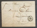 1847 Enveloppe de fortune Versailles/5e DISTon, càd AU DEPART rare Superbe X5102