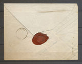 1847 Enveloppe de fortune Versailles/5e DISTon, càd AU DEPART rare Superbe X5102