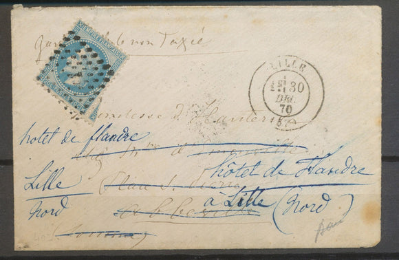 1870 Très rare enveloppe 