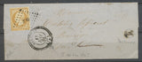 1865 Lettre ss texte, Barrême, PC du GC 330 sur 10c + C22 avec l'erreur 15 X5116