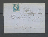 1867 Lettre APRES LE DEPART 2448 + GC sur n°22 + C 15 Montelimar, TB X5122