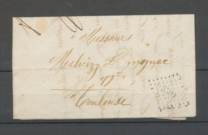 1857 Lettre PC 3589 VILLASAVARY (10) Seul au recto (n°14 au verso) Superbe X5125