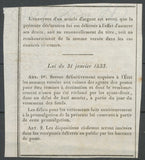 1831 Reçu des Postes Marcigny C 12, Superbe X5141