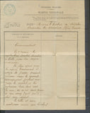 1909 Note de la Marine BOUGARONI/SEMAPHORE/CONSTANTINE càd bleu SUP X5144