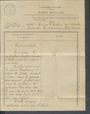 1909 Note de la Marine BOUGARONI/SEMAPHORE/CONSTANTINE càd bleu SUP X5144