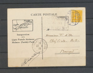1925 CP PARIS-MALMOE, signée CHAILLOUX le pilote, Superbe X5167