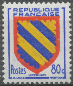 Armoiries de provinces (VII) Nivernais. 80c. Outremer, rouge et jaune. Neuf luxe ** Y1001