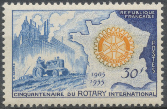 Cinquantenaire du Rotary international. 30f. Bleu et jaune. Neuf luxe ** Y1009