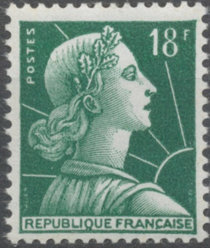 Marianne de Muller, type II. 18f. Vert foncé (II). Neuf luxe ** Y1011A