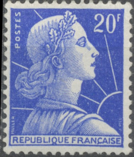 Marianne de Muller, type I. 20f. Bleu (I). Neuf luxe ** Y1011B