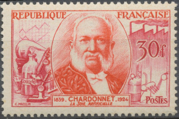Inventeurs célèbres. Louis-Maurice-Hilaire de Bernigaud, comte de Chardonnet 30f. Neuf luxe ** Y1017