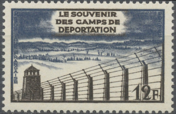 10e anniversaire de la libération des camps de déportation. 12f. Brun-noir et gris-bleu. Neuf luxe ** Y1023
