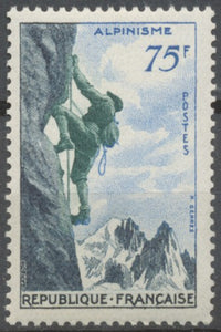 Série sportive. Alpinisme 75f. Bleu ardoise et vert. Neuf luxe ** Y1075