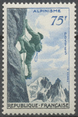 Série sportive. Alpinisme 75f. Bleu ardoise et vert. Neuf luxe ** Y1075