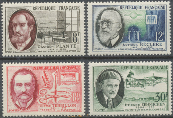Série Savants et inventeurs. 4 valeurs. Neuf luxe ** Y1098S